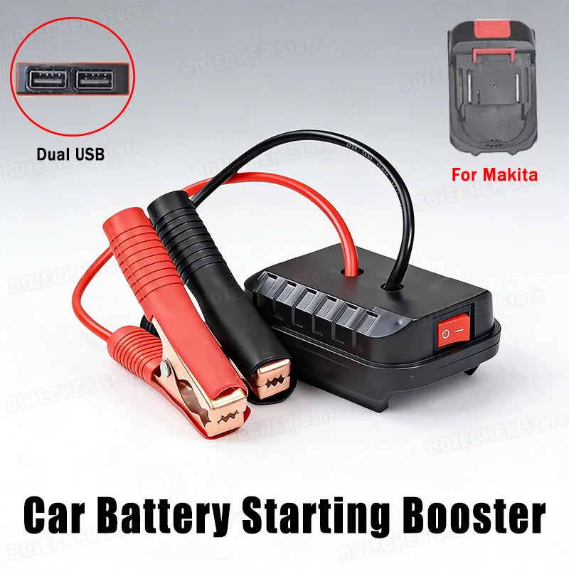 Car Lithium Battery Converter Clip Auto Igniter Starting Booster For Makita Batteries With USB Ports Emergency Start-up Tools Oasis Select