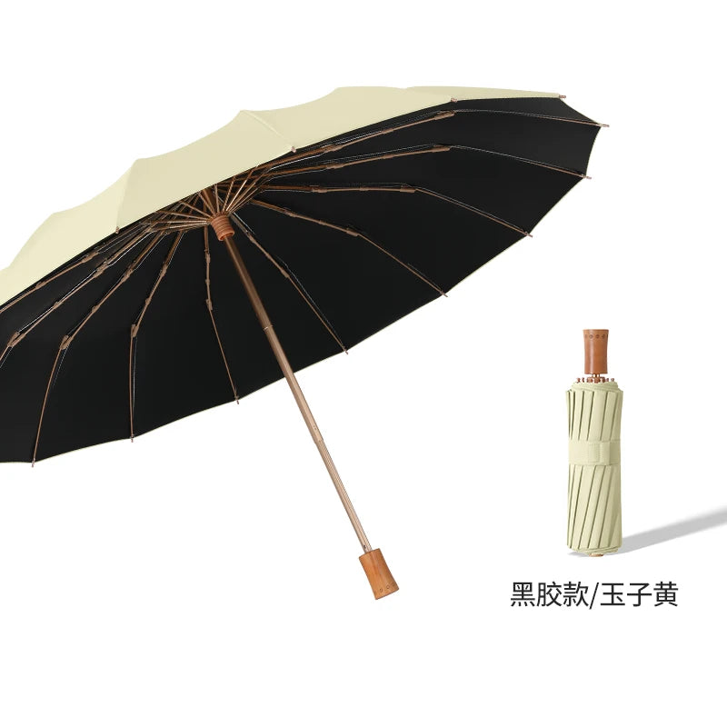 16 Bone titanium silver sun umbrella super sun protection UV umbrella sunshine and rain umbrella Oasis Select 9