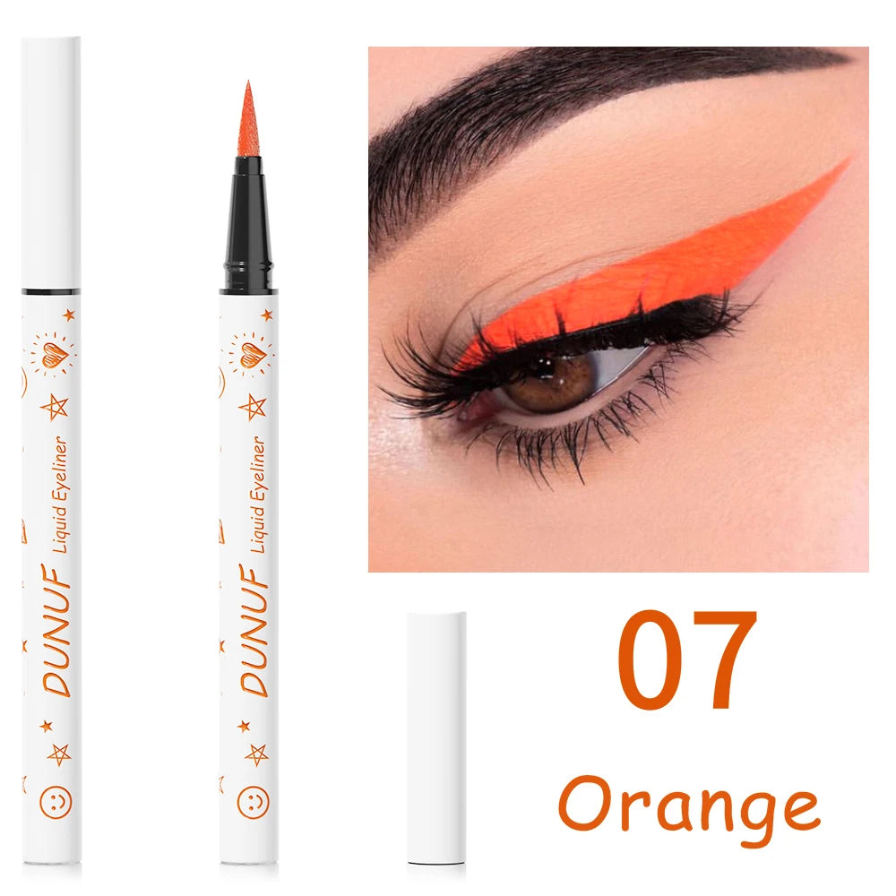 DUNUF 1 Pcs Long Lasting Eyeliner Ultra-fine Smooth Quick Dry Liquid Eyeliner Waterproof, Sweat-resistant and Beginner Friendly Oasis Select 07 Full Size