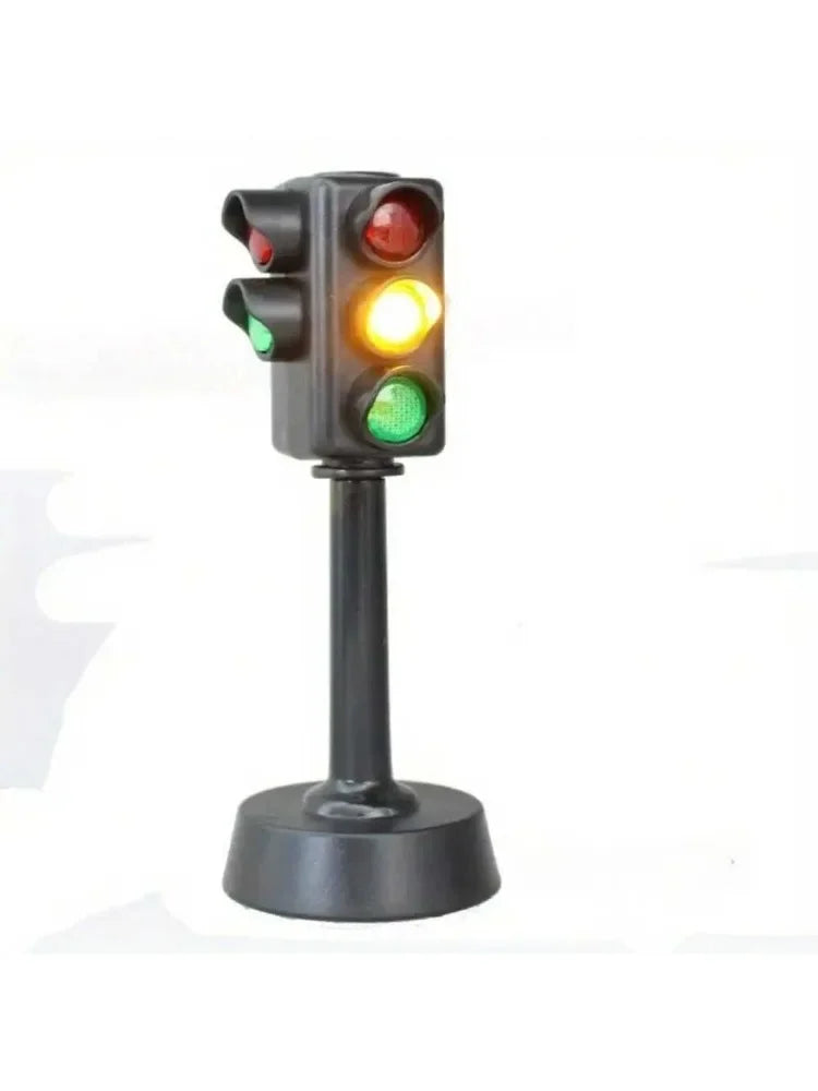 1pc Traffic Light Signs Toy Traffic Light Lamp Base Simulation Road Light Safety Traffic Lamp Home Transportation Ornaments Oasis Select black