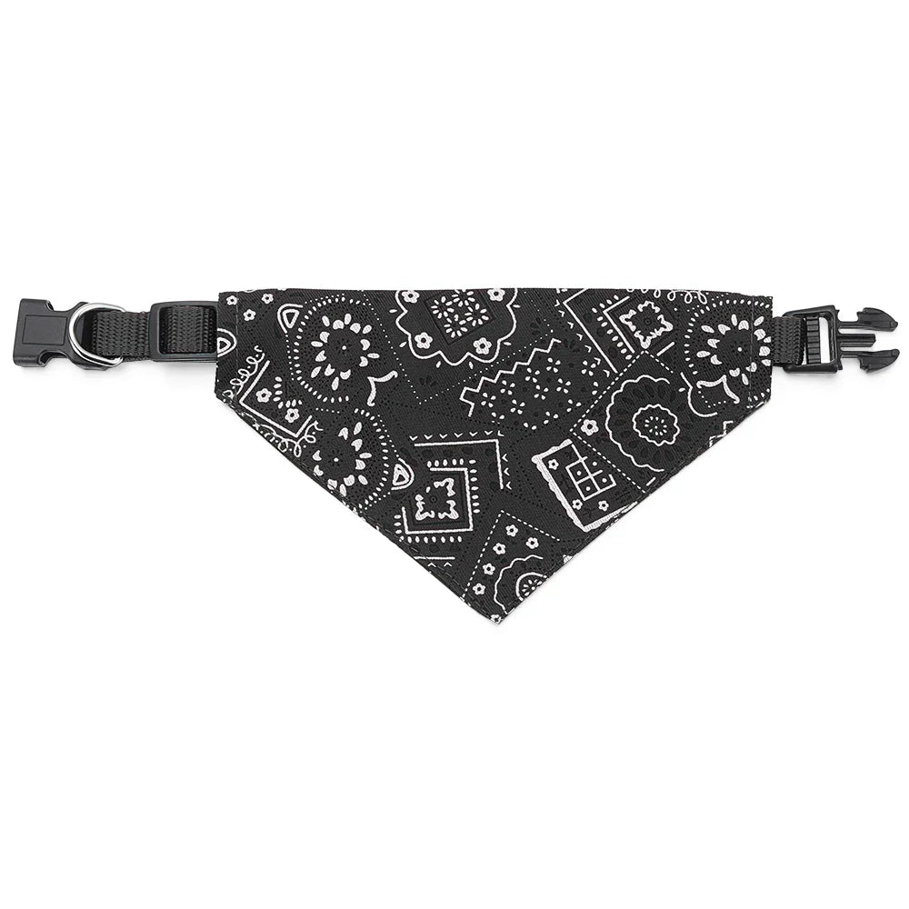 Adjustable Triangular Bandage For Pet Dog Cat Washable Scarf Bandana Collar Bibs Cat Neck Decor Birthday Party Dress Up Oasis Select black S 24-40cm