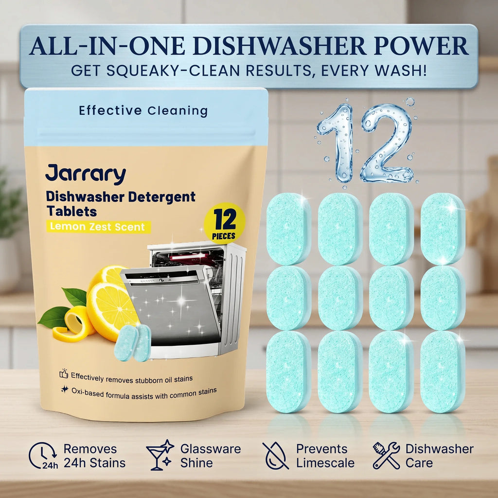 Dishwasher Cleaner Tablets Deep Cleaning & Odor Remove Grease Residue and Grime for Fresher Cleaner Machine Restore Shine Oasis Select