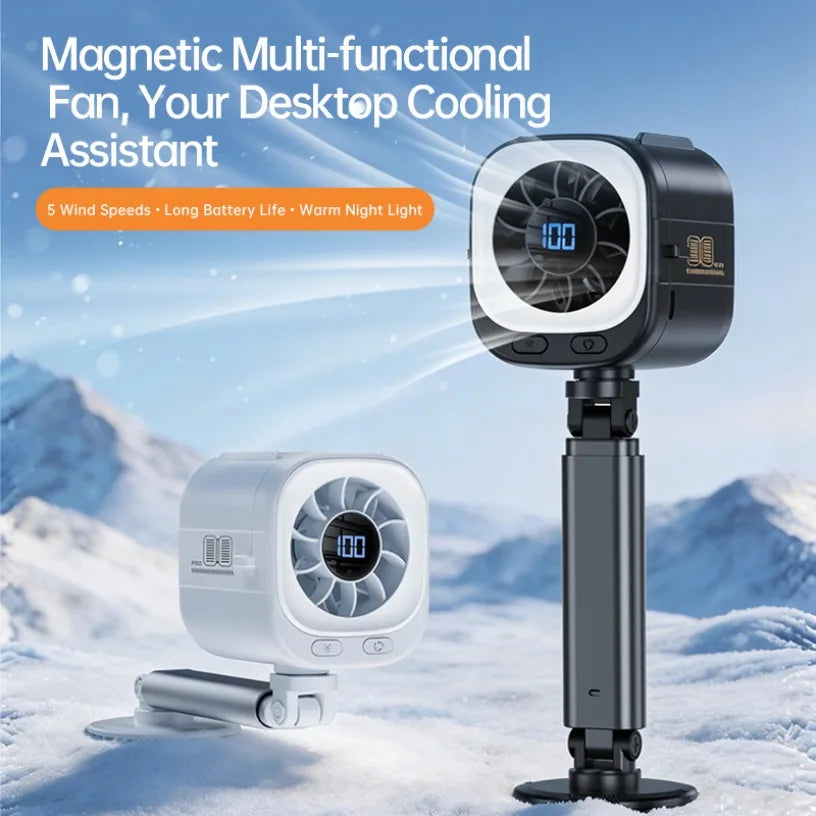 Handheld Fan 3000mAh Battery Powered 15000RPM Powerful Airflow Mini Fan with Type-C Fast Charging 6-in-1 for Outdoor Commute Oasis Select
