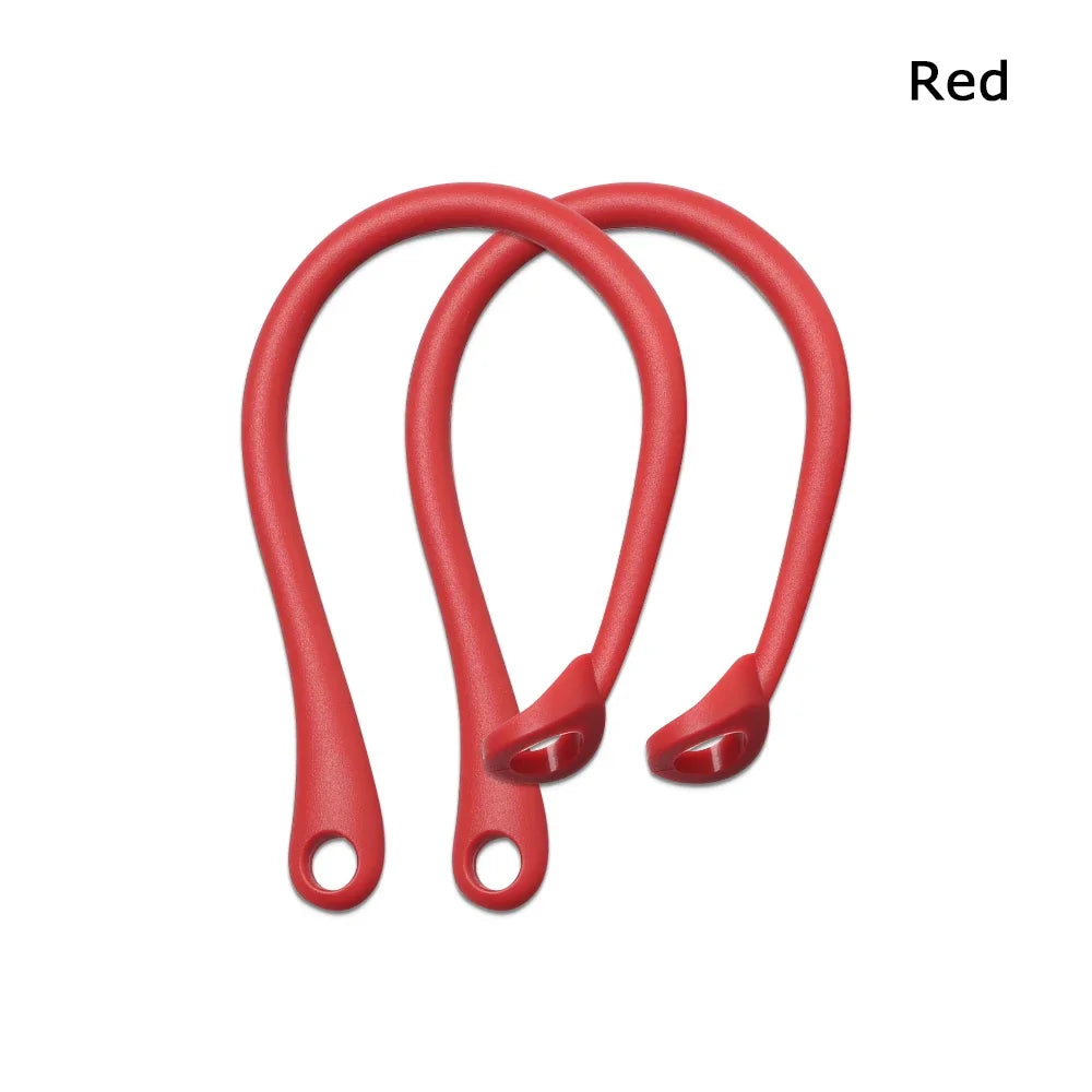 1 Pair Silicone Anti-lost Ear Hook for Apple AirPods 1 2 3 Pro Sports Anti-drop Ear Hook Wireless Earphone Ear Hook White Black Oasis Select Red