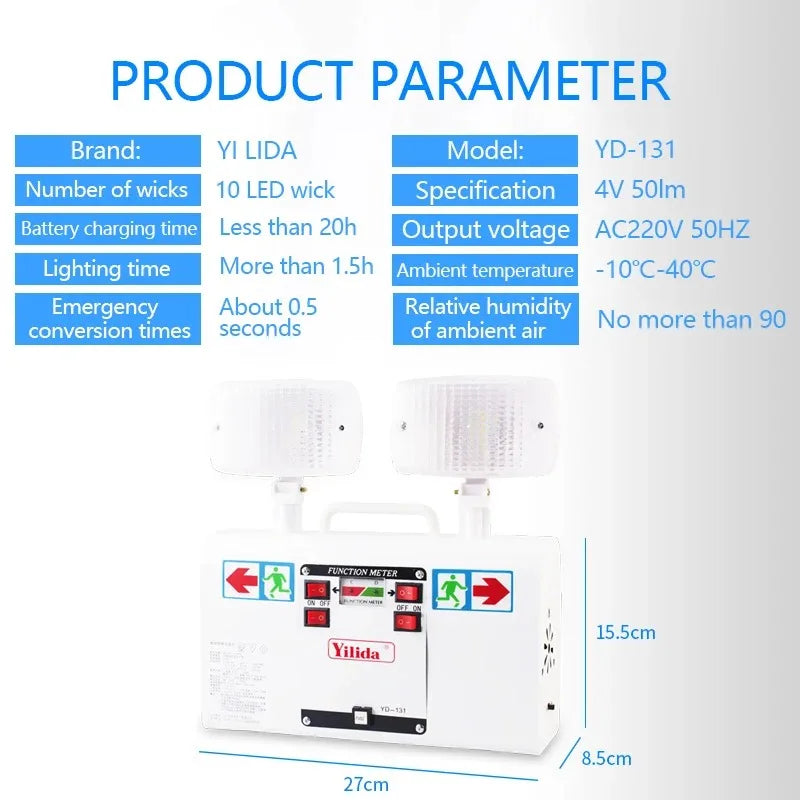 LED Emergency Exit Light with Alarm | AC 200–240V | SHINEKNOT