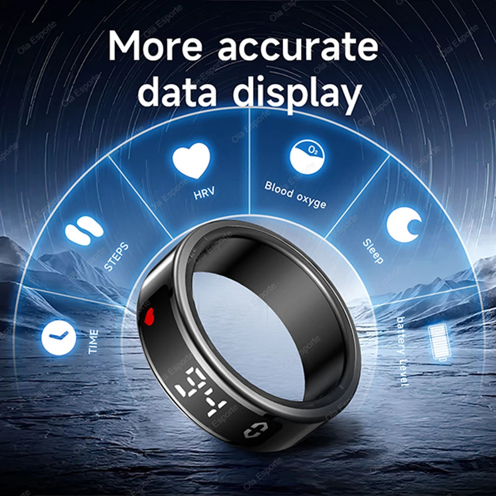 Smart Ring Display – Heart Rate, Sleep & Gesture Control 5ATM