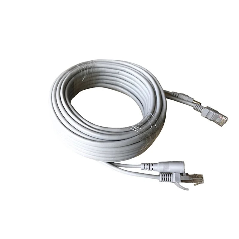 30m 20m 15m 10m 5m RJ45 + DC Power CCTV Network Lan Cable Ethernet Cable Network Cable Power Supply Two In One For IP Camera Oasis Select