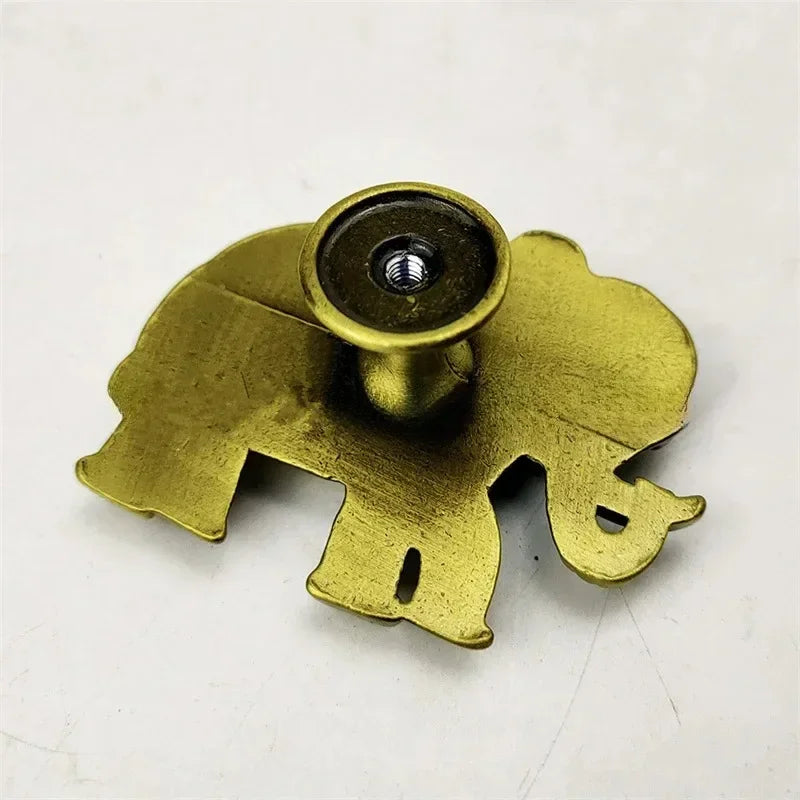 Elephant Knob and Handle Solid Zinc Alloy Single Hole Cabinet Drawer Furniture Handles Retro Cupboard Pulls Oasis Select