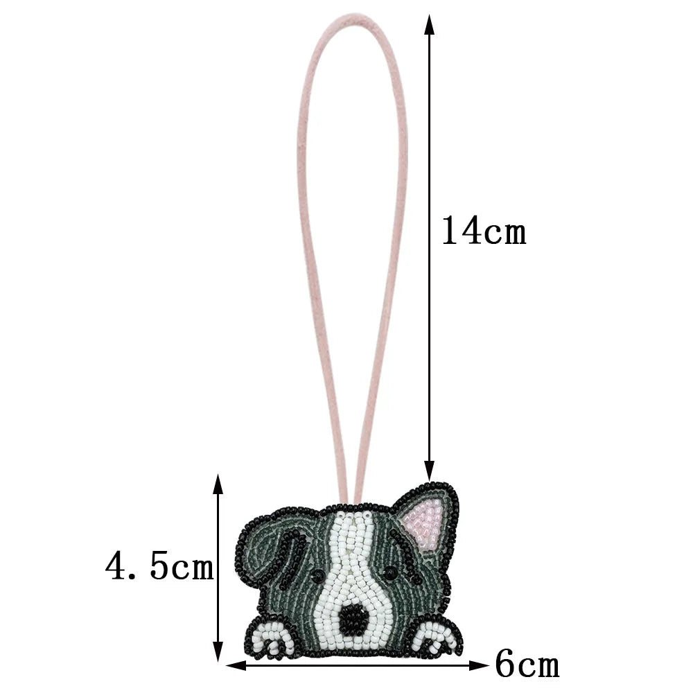 Fashion Animal Beaded Patch Pet Dog Diy Iron-on Applique For Bags Clothes Lanyard Accessories Embellishment Pendant Oasis Select Style 7