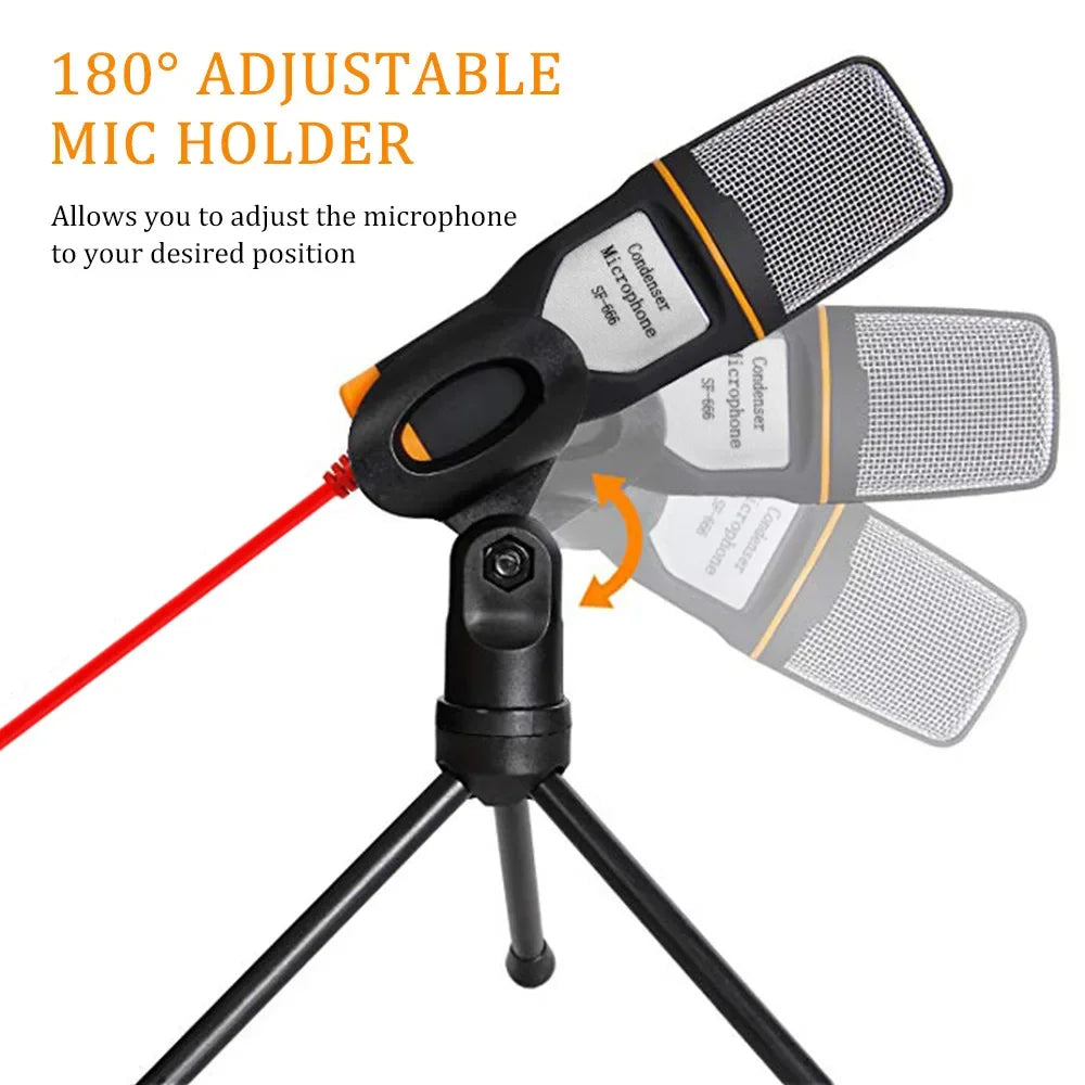 AyeBeau SF-666 Condenser Microphone for PC, Karaoke & Streaming