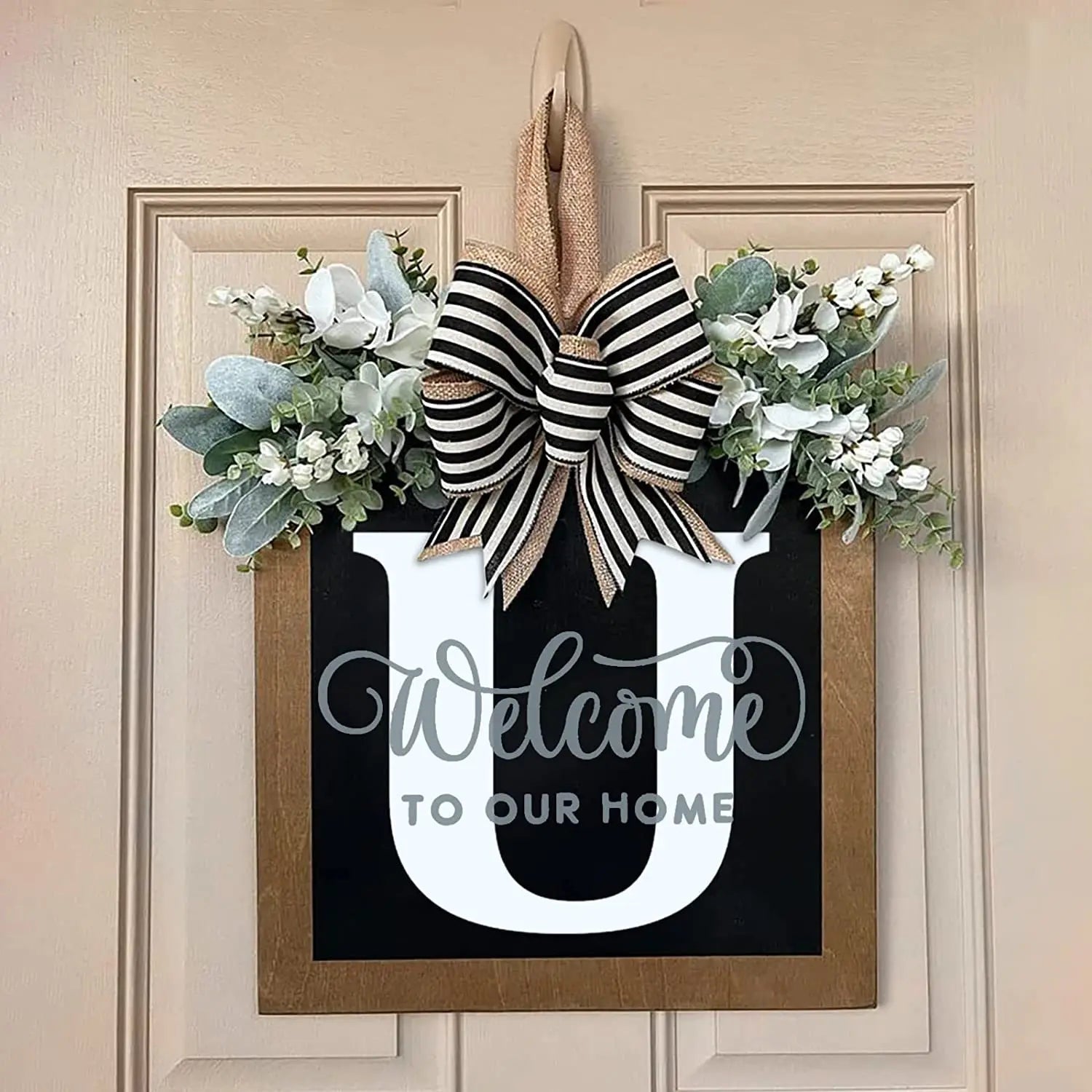 26-letter Personalized Front Door Decoration Door Hangings Layout Props Wooden Crafts Pendants Oasis Select