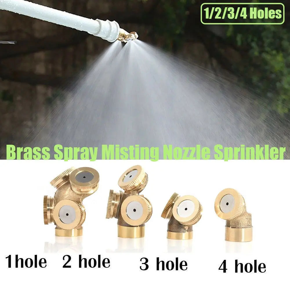 1/2/3/4 Holes Agricultural Connector Lawn Watering Cool Dust Irrigation System Spray Nozzle Garden Tools Misting Sprinklers Oasis Select