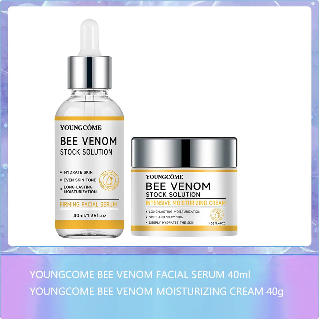 Bee Venom Wrinkles Remover Face Cream Venom Serum Tighten Firming Lifting Anti Aging Moisturizing Whitening Repair Skin Care new Oasis Select Serum Cream SET-A