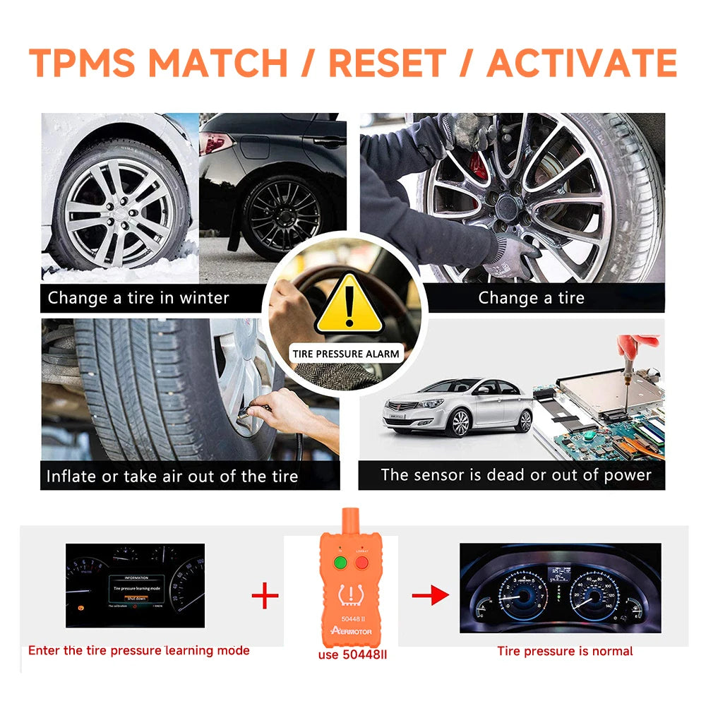 2-in-1 TPMS Relearn Tool EL-50448 GM & EL-50449 Ford/Lincoln TPMS Relearn Tool Oasis Select