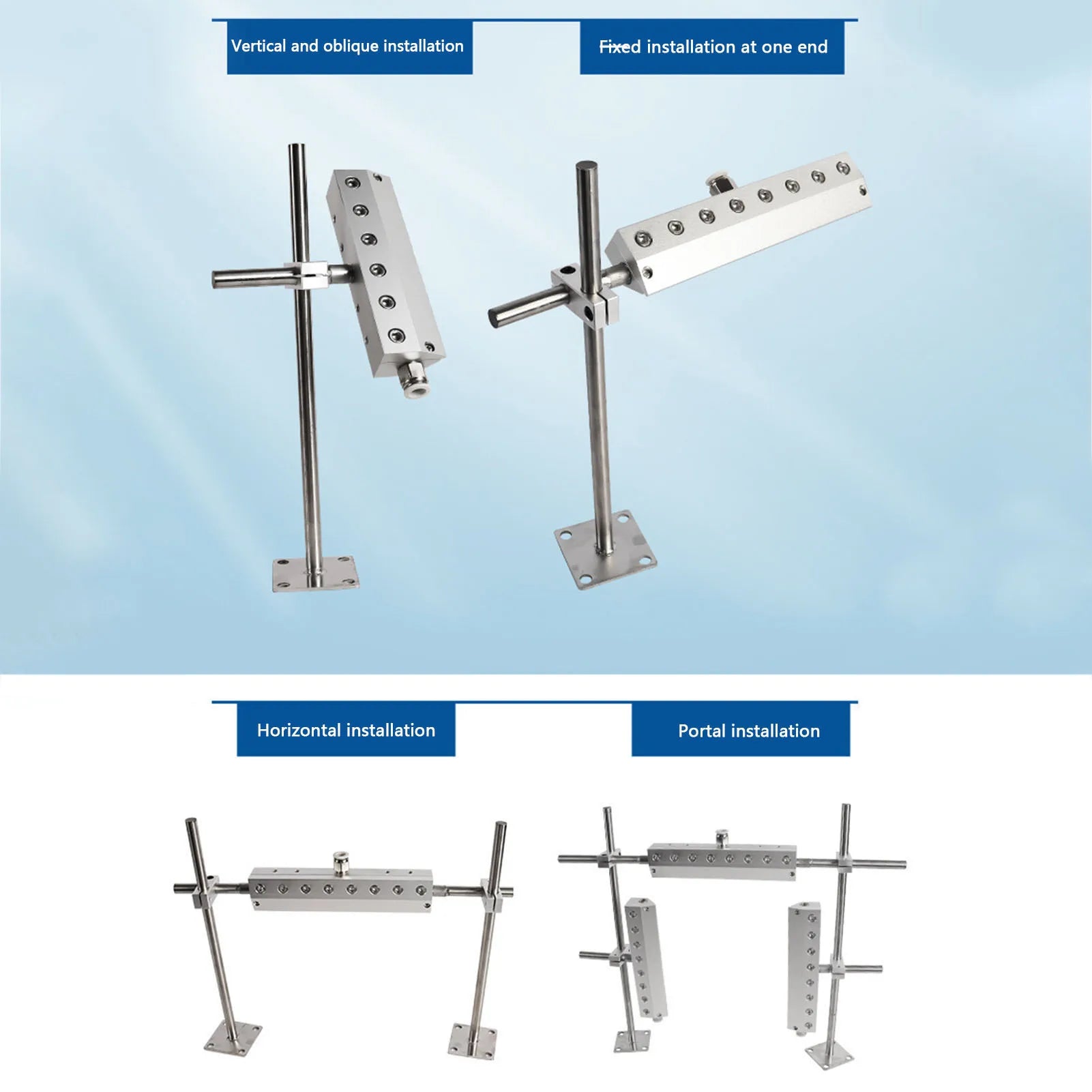 250mm 1/4 Inch Air Blowing Blade Thread Interface Aluminum Alloy Compressed Air Industrial Nozzle for Water Dust Removal Oasis Select