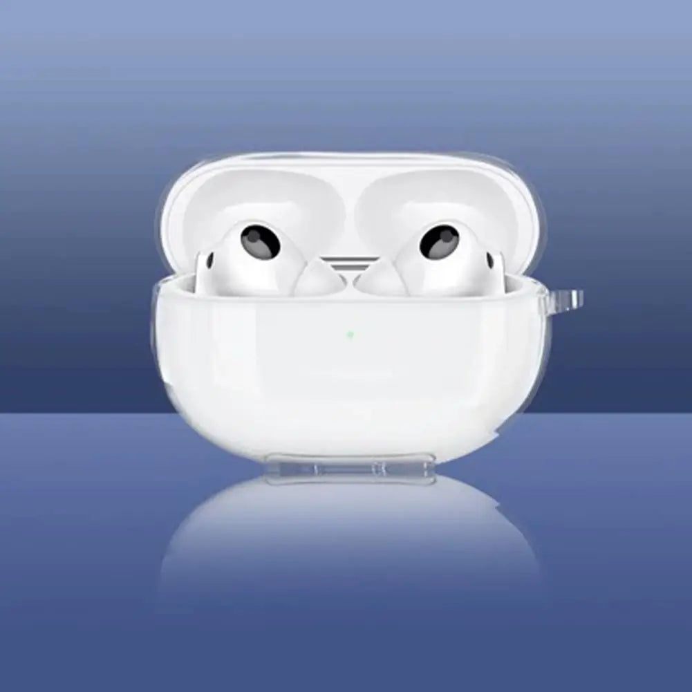 Soft Transparent Headphone Cover For Air Pods 4 TPU Protective Cover With Hook Strap Shockproof Anti Scratch Earphone Cover Oasis Select