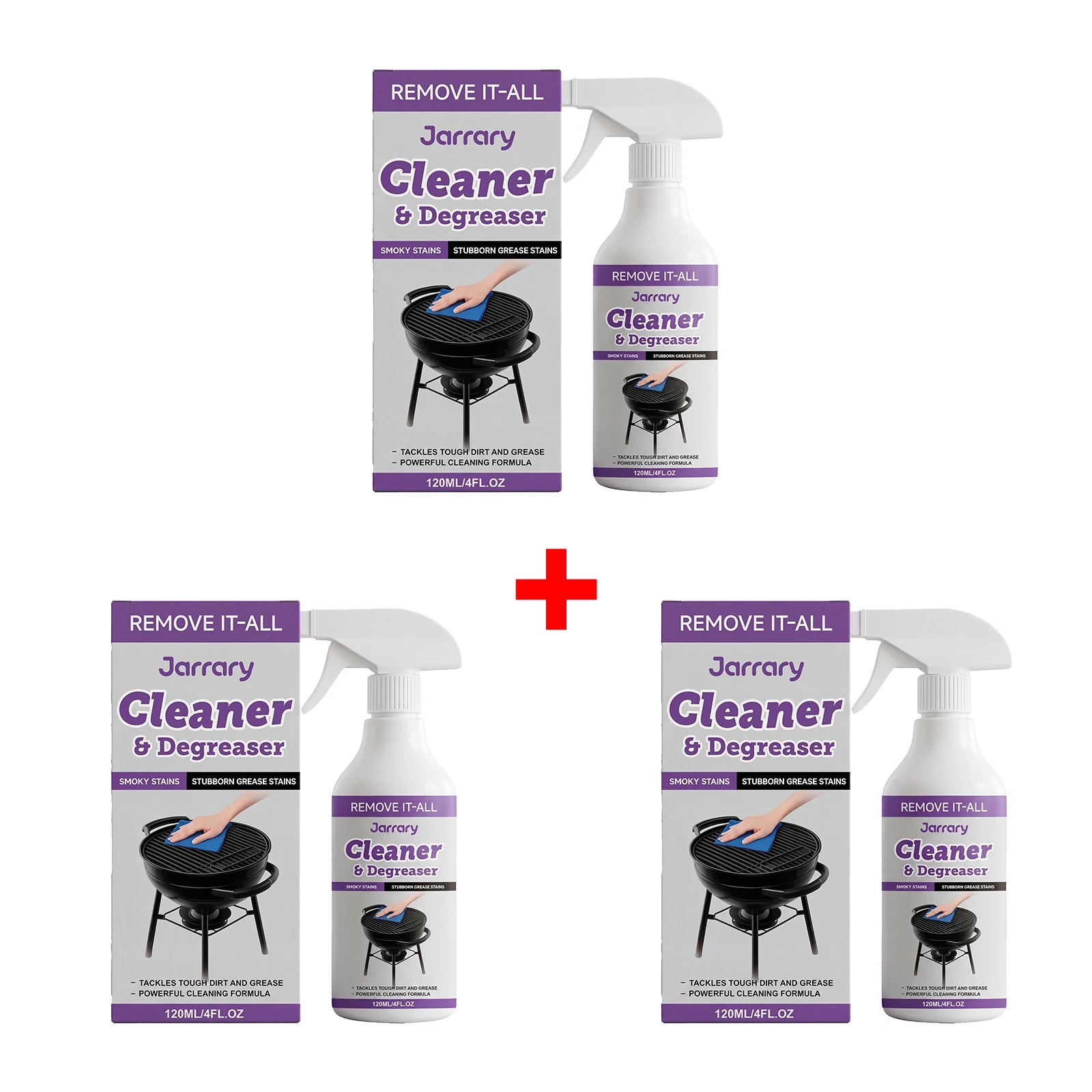 BBQ Grill Cleaner for Stubborn Grease & Smoky Stains Removal Restores Shine Multi-purpose BBQ Grill & Kitchen Cleaner Spray Oasis Select VIOLET/紫罗兰