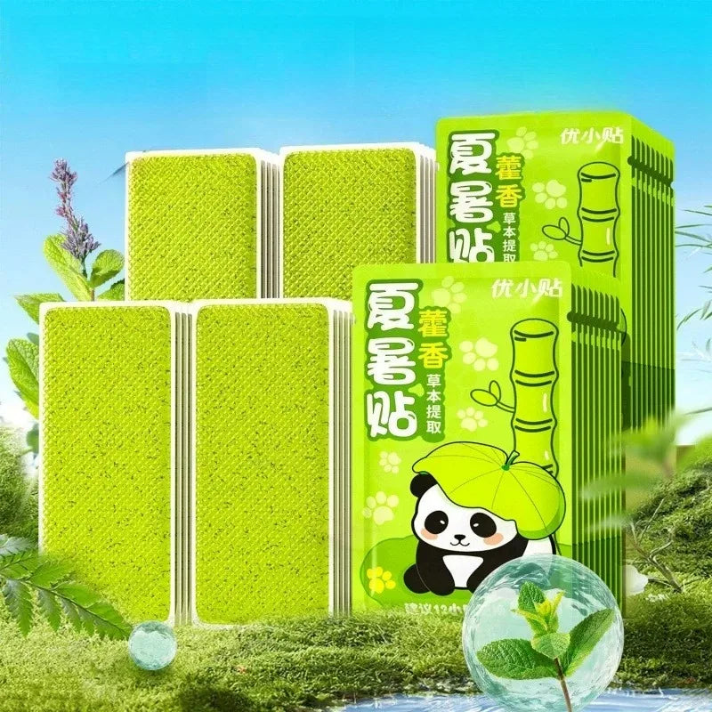 10Pcs Herbal Fast Cooling Patches Quick Temperature Drop Body Cool Stickers For Outdoor Travel Summer Heat Relief Daily Care Oasis Select