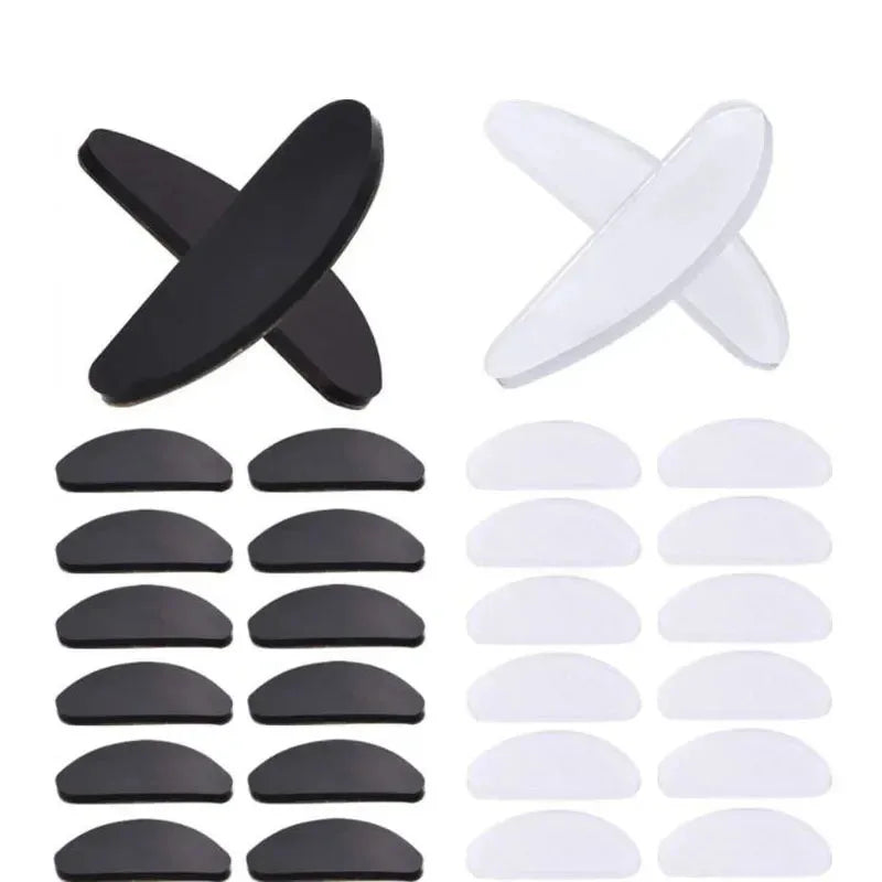 10/40pair Glasses Nose Pads Adhesive Silicone Nose Pads Non-Slip Transparent Nosepads For Glasses Eyeglasses Eyewear Accessories Oasis Select