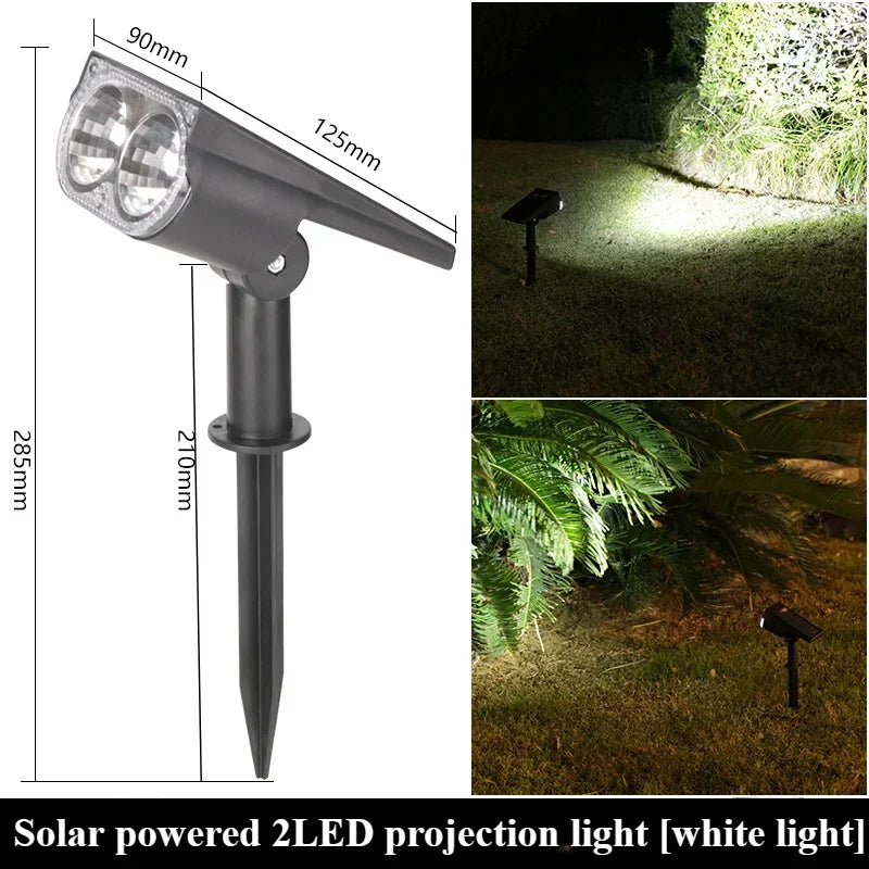 Solar 9-LED Spotlight IP65 Waterproof Landscape Garden Light