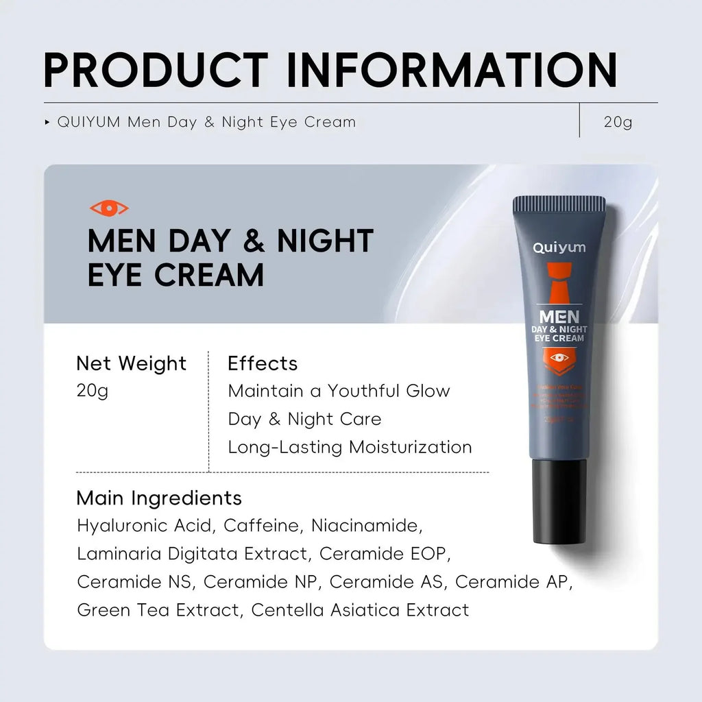 Advanced Mens Eye Cream Reduces Dark Circles Puffiness Wrinkles Hydrating Moisturizer Fast Absorption Anti Aging Day Night Care Oasis Select