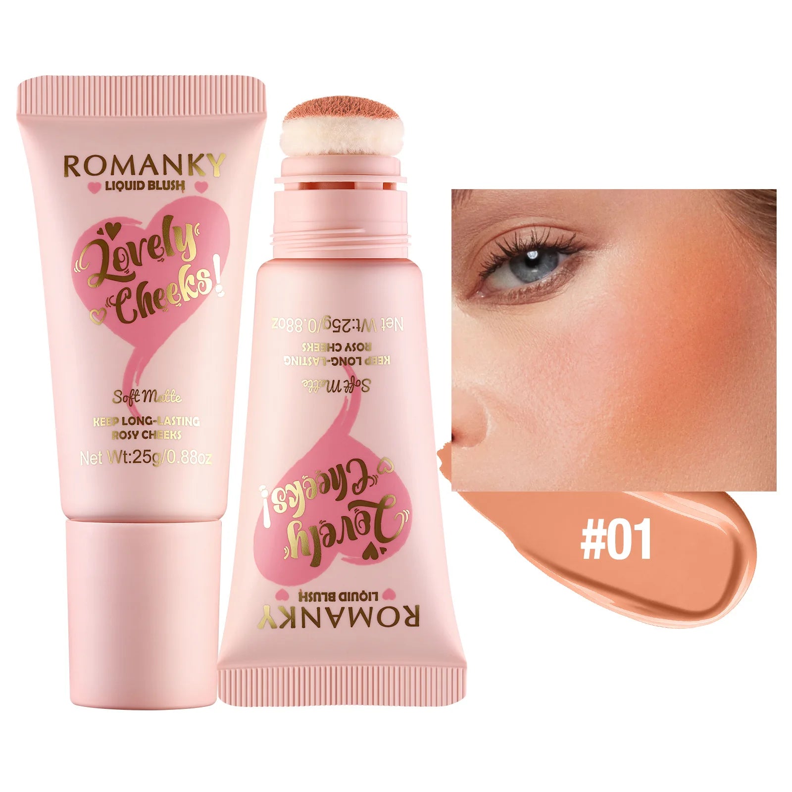 Velvet 6-Color Blush Stick | Pearl Shimmer Lips & Cheeks Blush Stick Oasis Select 01