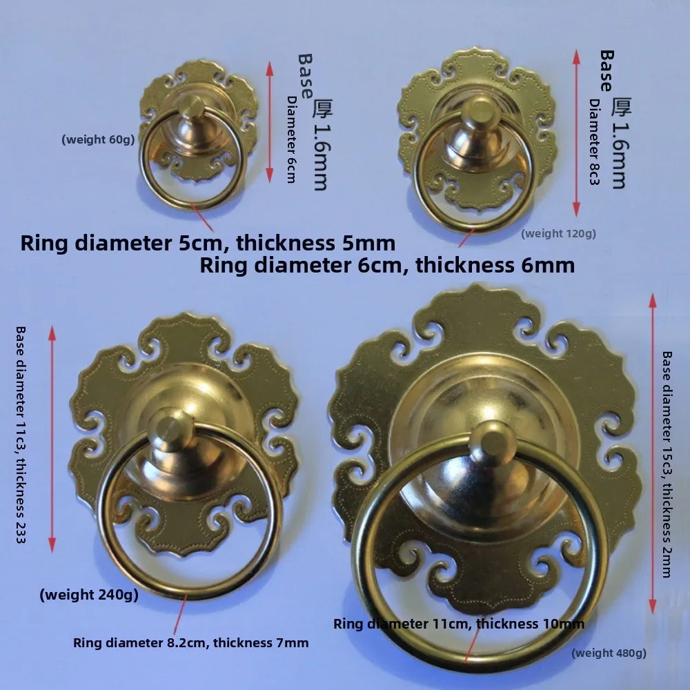 Cabinet Retro Handle Door Antique Alloy Handle Drawer Pull Ring Wood Case Handle Hanging Ring For Home Furniture DIY Decoraction Oasis Select