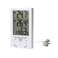 TA298 Digital Thermometer Hygrometer Indoor Outdoor Temperature Humidity Meter Sensor Clock ℃/℉ High Accuracy Home Thermometer Oasis Select White