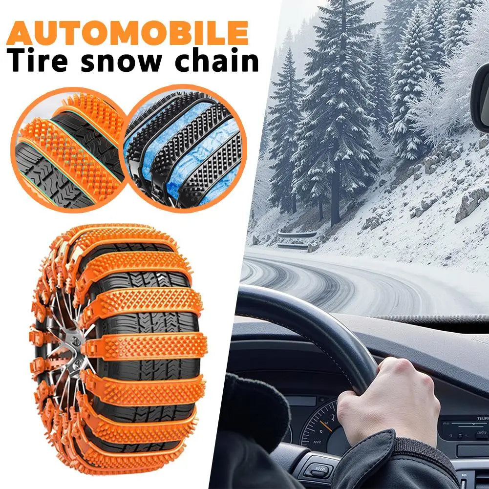20/10pcs Snow Chain Urethane Set Wheel Ties Belts Widen Thicken Car Tire Crawler Anti-skid Wheel Tyre Ties Winter Emergency Tool Oasis Select