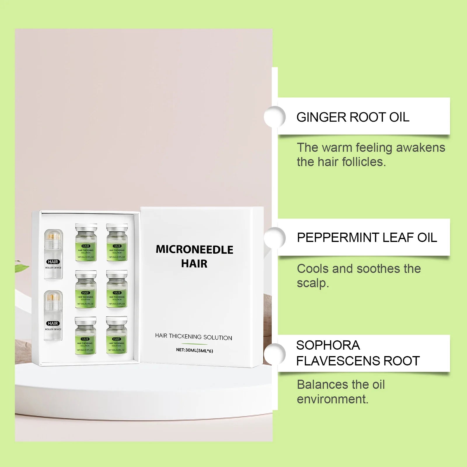 Scalp & Hair Care Roller Serum – Nourishing, Shine Boosting