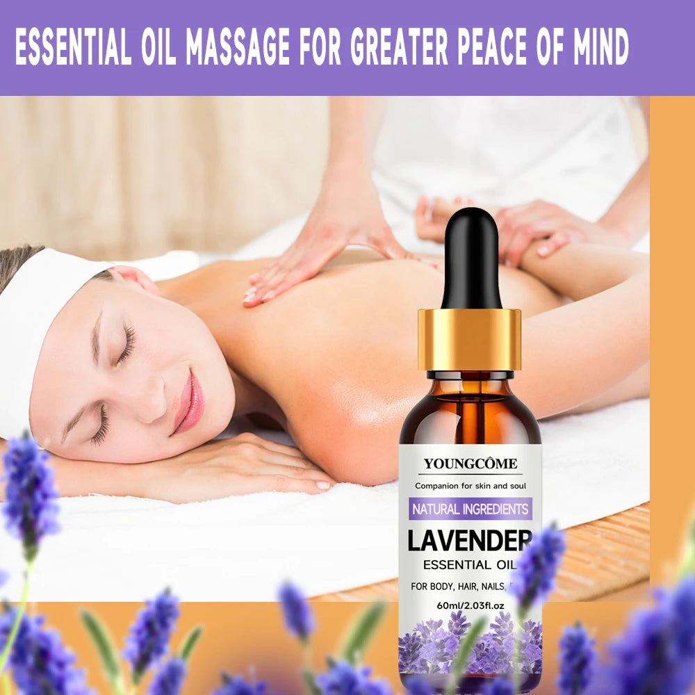 Lavender essential oil Pure natural, hair moisturizer, suitable for hair, face and body,suitable for all skin types hair types Oasis Select