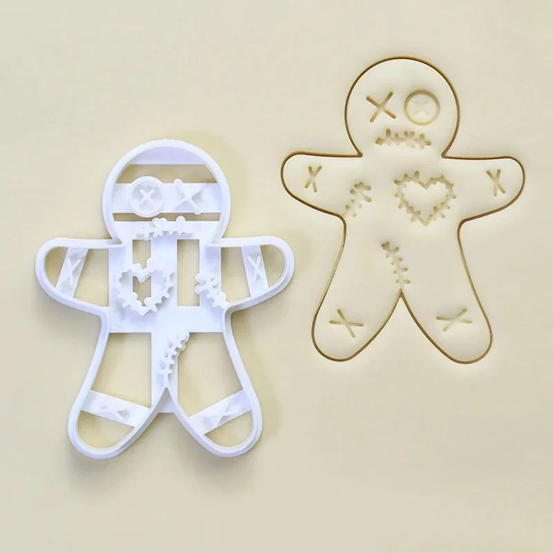 Christmas Gingerbread Cookie Cutters DIY Snowflake Santa Plastic Cookie Mold Biscuit Stamp Christmas Baking Supplies Oasis Select Gingerbread Man 2