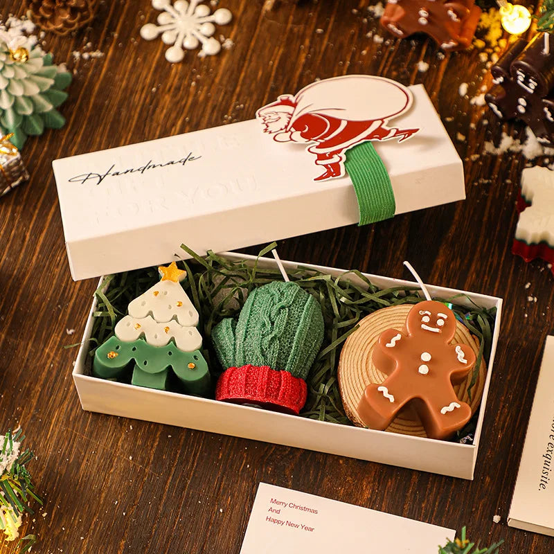 Christmas Gingerbread Man Decorative Scented Candle Creative Shape Souvenir Small Gift Item Scented Candle Oasis Select