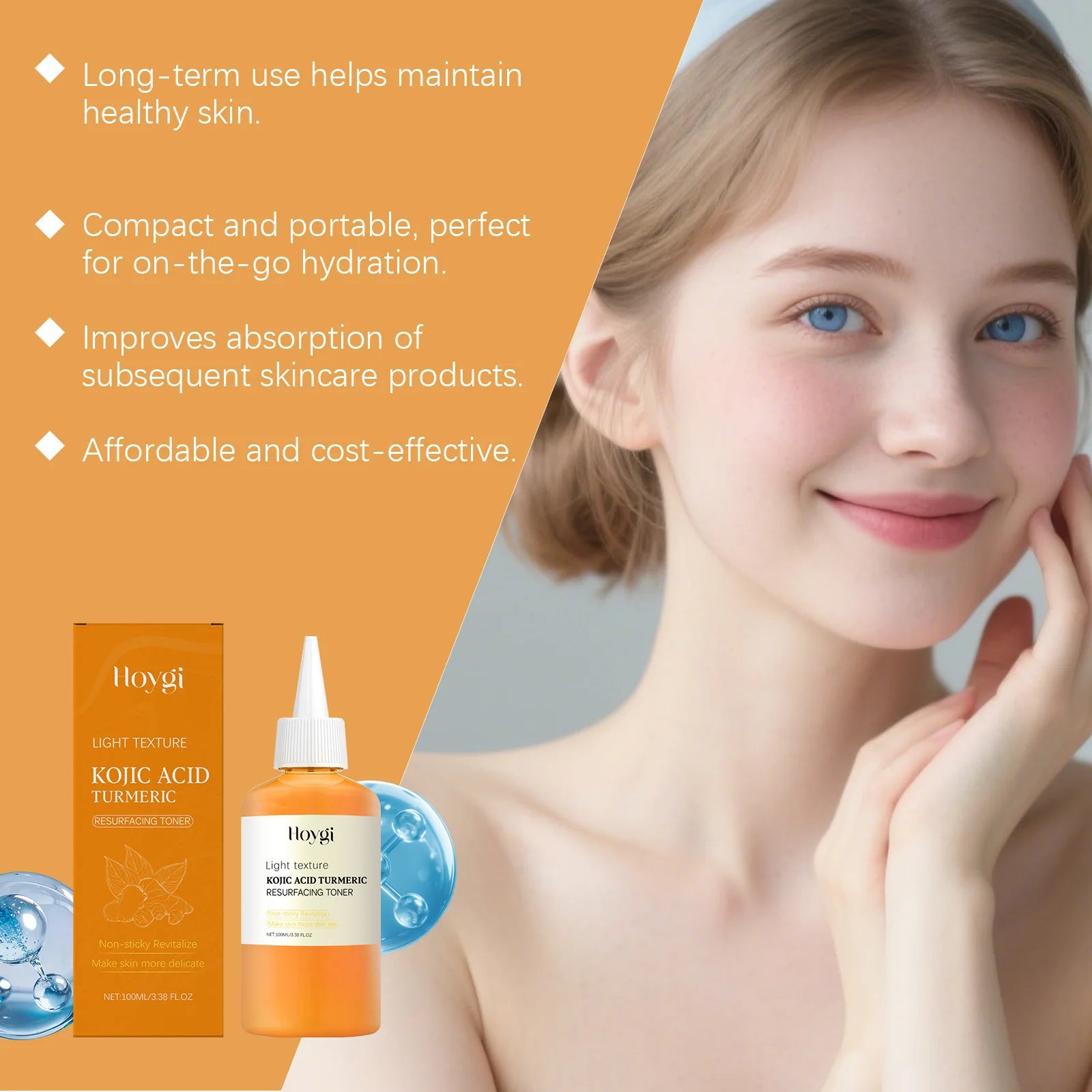 Kojic Acid Turmeric Brightening Face Toner – Hoygi 100ml Brightening Face Toner Oasis Select