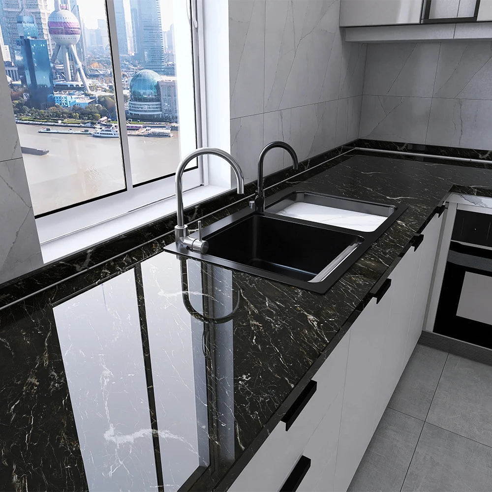 Peel & Stick Tile Wallpaper – Waterproof PVC Kitchen Sticker