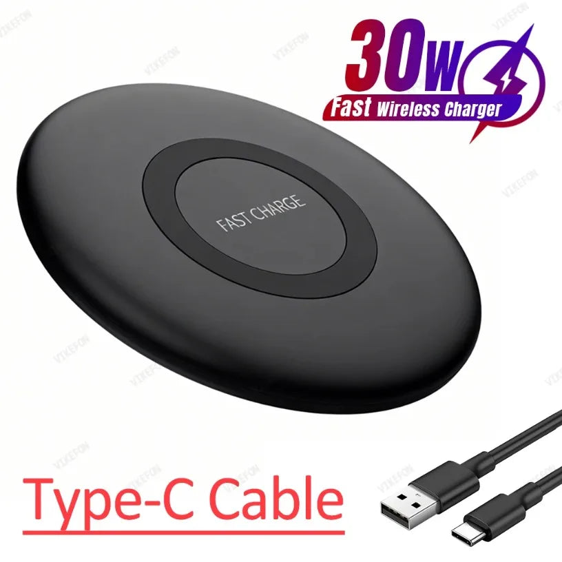 15W Fast Wireless Charger Pad For Samsung For Galaxy S25 S24 S23 S22 S21 Ultra Z Fold Flip 6 4 5 Note10 Note20 S10 Plus QI Pad Oasis Select