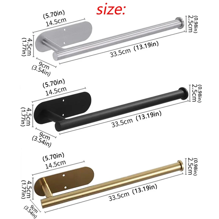 Kitchen Paper Towel Holder Adhesive Tissue Hanger Toilet Roll Paper Dispenser Cabinet Storage Napkin Rack Bathroom Accessories Oasis Select