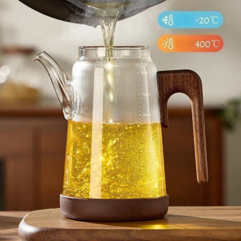 Walnut Oil Pot Kitchen Household No Oil Hanging Food Grade High Borosilicate All Glass Jar Pot Kitchen Storage Supplies Oasis Select