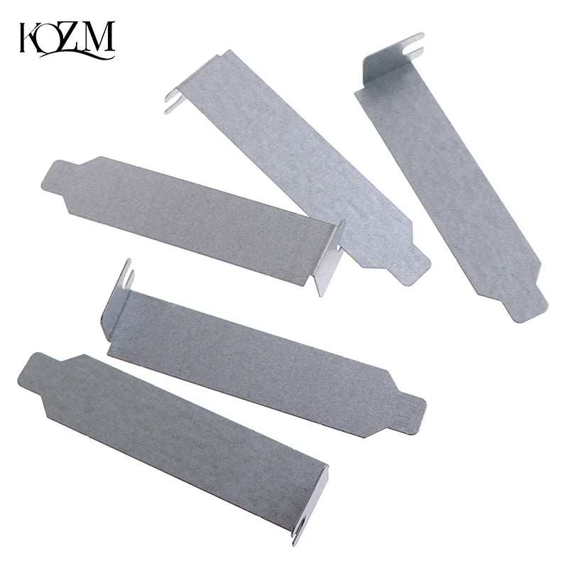 5-Pack PCI Slot Covers – Silver Metal PC Case Blanking Plates