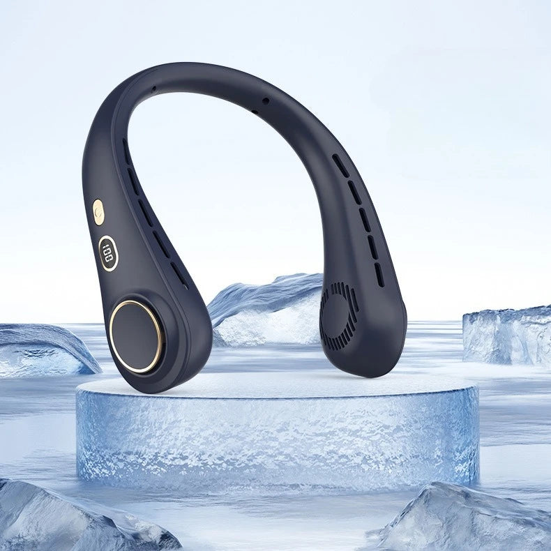 Neck Fan Portable Rechargeable Long Battery Life Small Bladeless Wearable for Outdoor Sports Travel Office Students Cooling Oasis Select Dark Blue