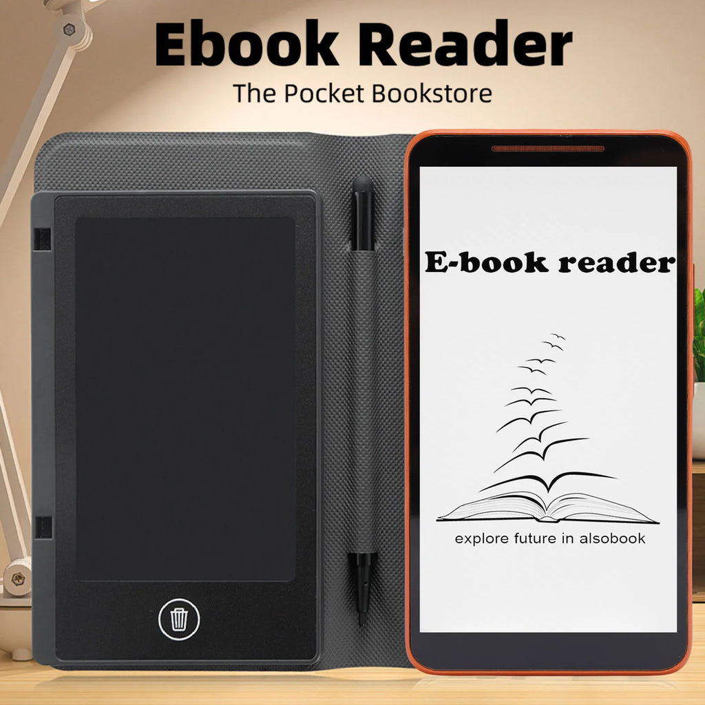 E Book Reader Electronic Book Reader 5.7 Inch WiFi Bluetooth Video and Music Player with Writing Pad Protective Case for Travel Oasis Select