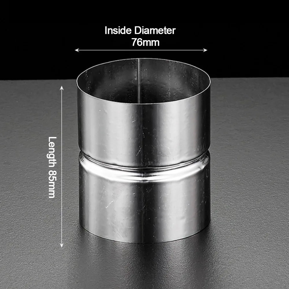 New Stainless Steel Pipe Joint Round Straight Pipe Fittings Silver Extend Connection Oasis Select 76mm 16mm
