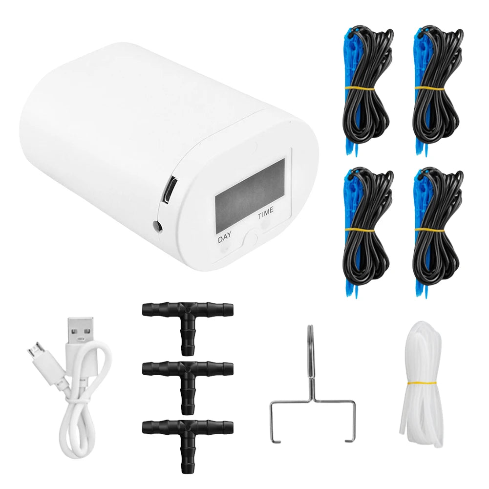 Automatic Plant Flower Watering Pump 2/8/16 Heads Pump Automatic Timer Waterers Drip Irrigation Indoor Plant Watering Device Oasis Select 16 Heads Pump United States