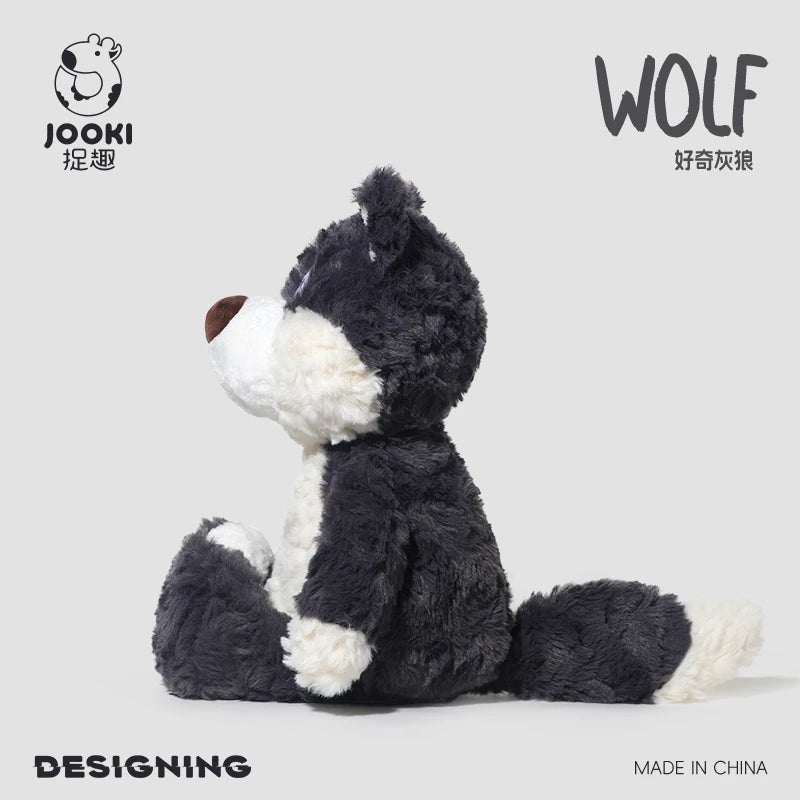 40cm Cute Gray Wolf Plush Toy Stuffed Animal Wolf Super Soft Plushie Doll Gift for Kids Oasis Select