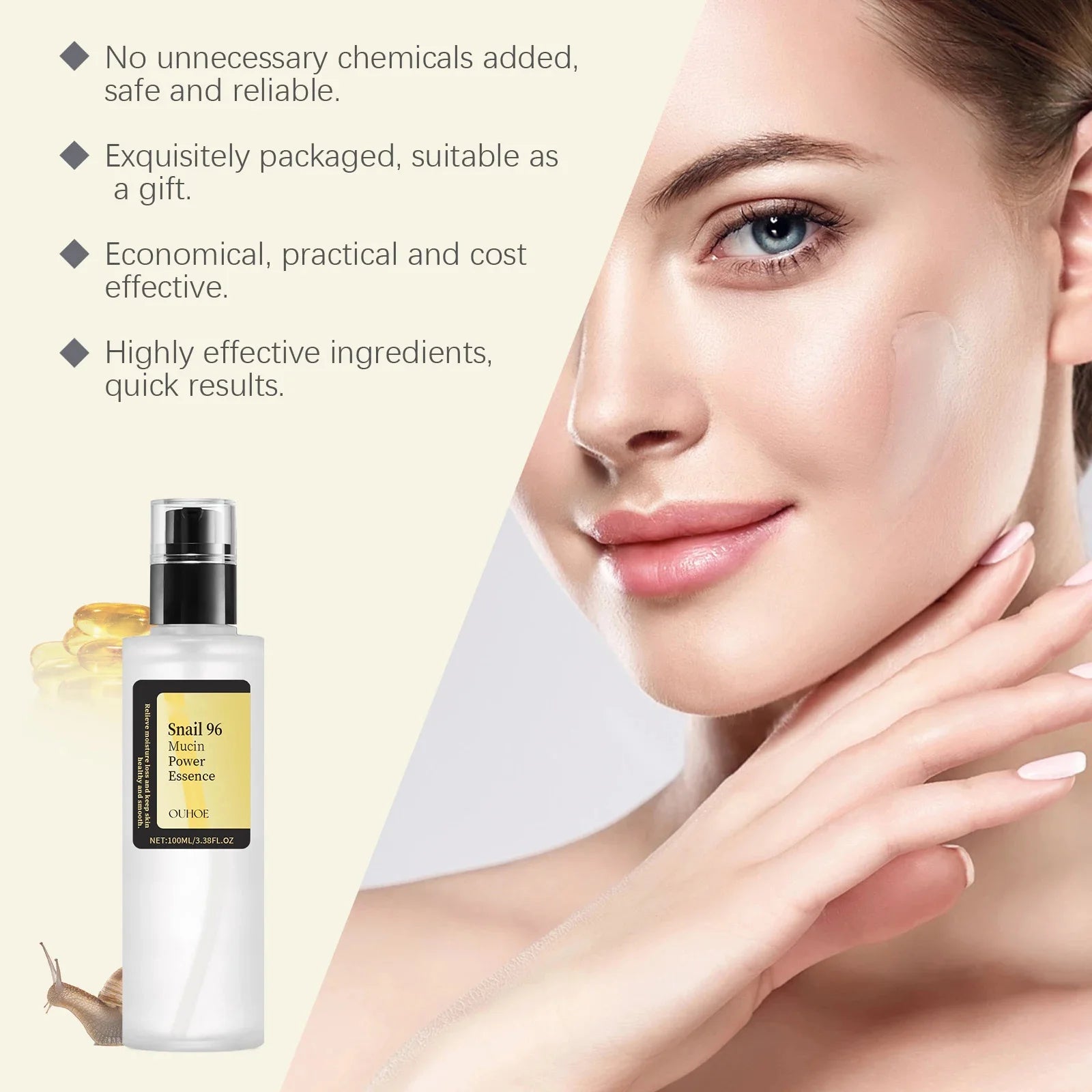 Snail 96 Mucin Power Essence Fading Fine Lines Moisturizing Lifting Firming Smoothing Nourishin Brightening Skin Care Oasis Select
