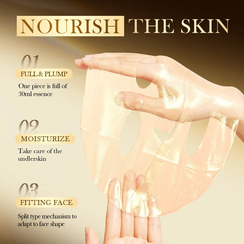 Sadoer Gold Collagen Sheet Mask – Moisturizing & Anti-Wrinkle Collagen Sheet Mask Oasis Select
