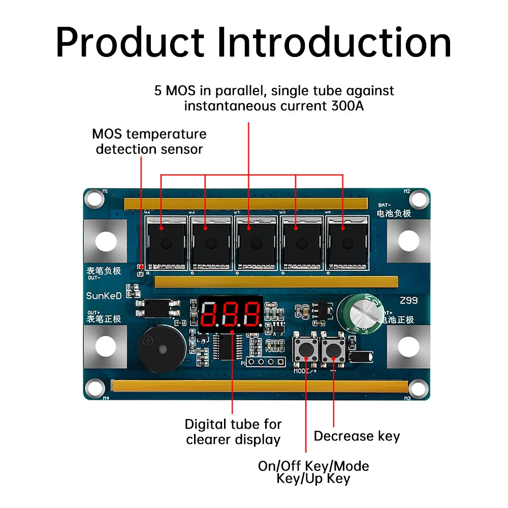 12V 99 Gears Spot Welder Kit Digital Power Adjustable Spot Welding Pen Control Board Nickel Sheet For 18650 Lithium Battery Oasis Select