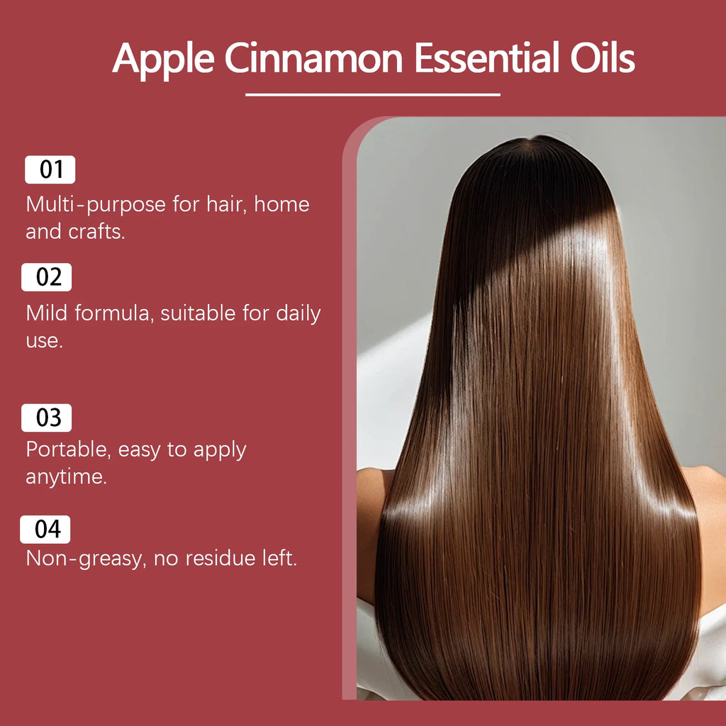 Apple Cinnamon Hair Care Oil Relieving Scalp Dryness Moisturizing Smoothing Improving Hair Shine Texture Refreshing Scalp Oasis Select