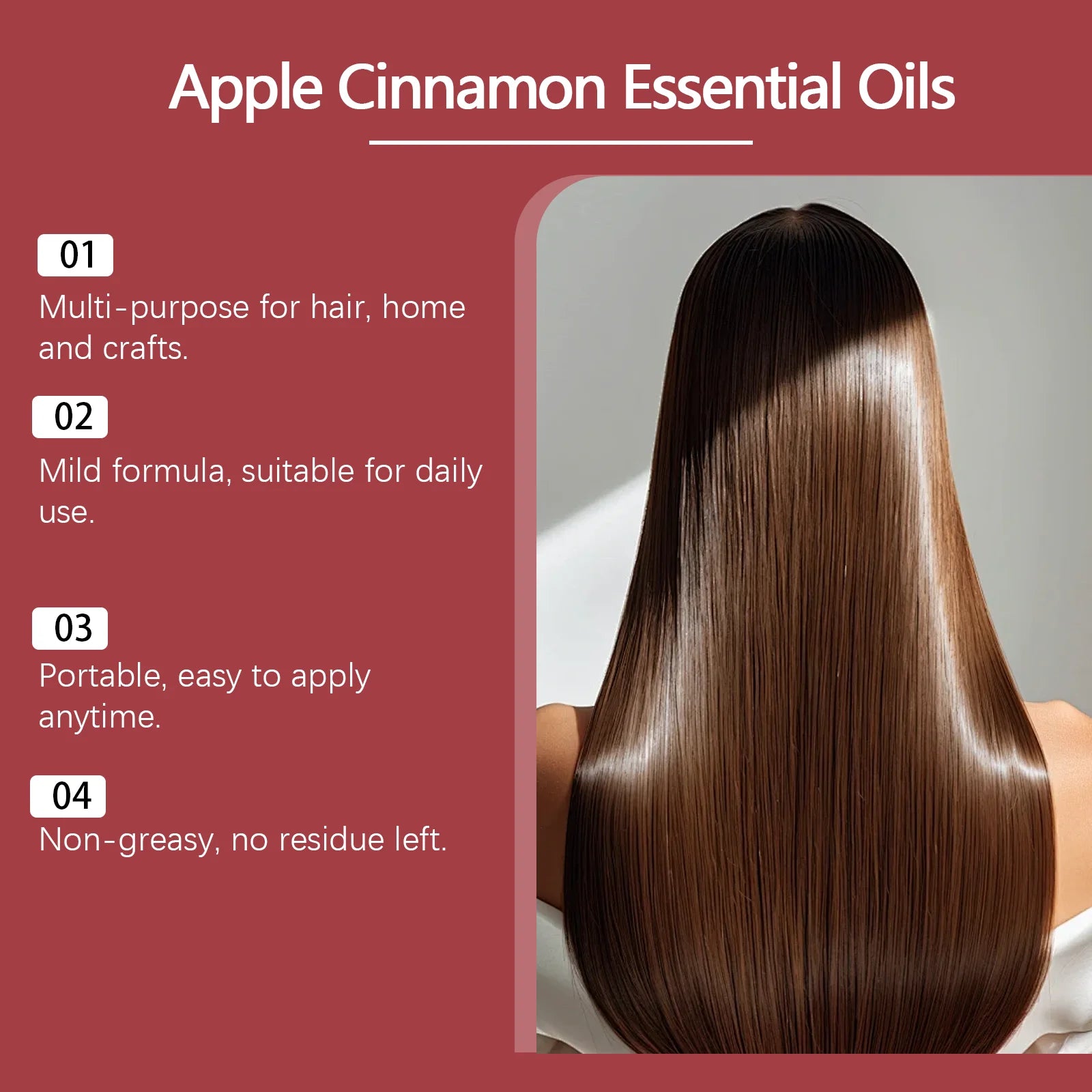 Apple Cinnamon Hair Care Oil Relieving Scalp Dryness Moisturizing Smoothing Improving Hair Shine Texture Refreshing Scalp Oasis Select