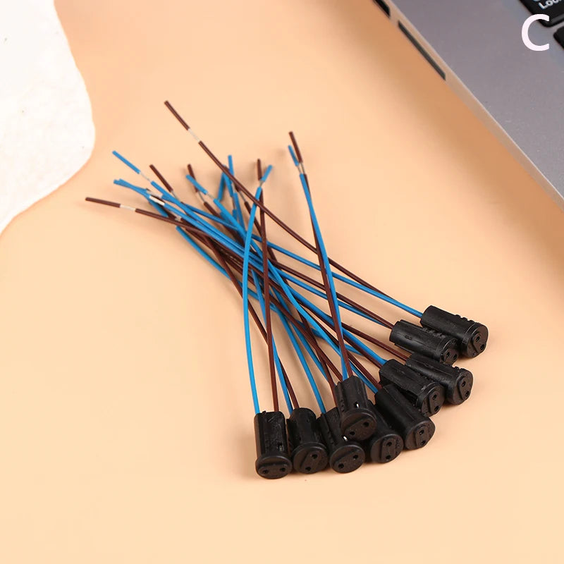 10pcs G4 Lamp Socket Wire Adapter With 10cm/20cm Wire G4 Lamp Holder For LED Crystal Heads Light Bulb Halogen Lamp Oasis Select C